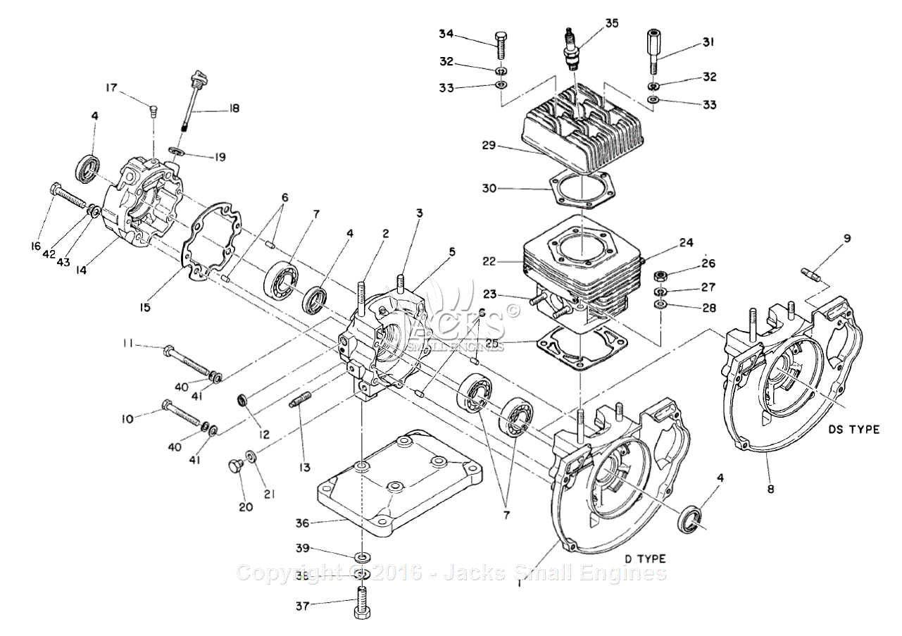 Robin/Subaru EC25-2 Parts Diagram for Crankcase/Cylinder