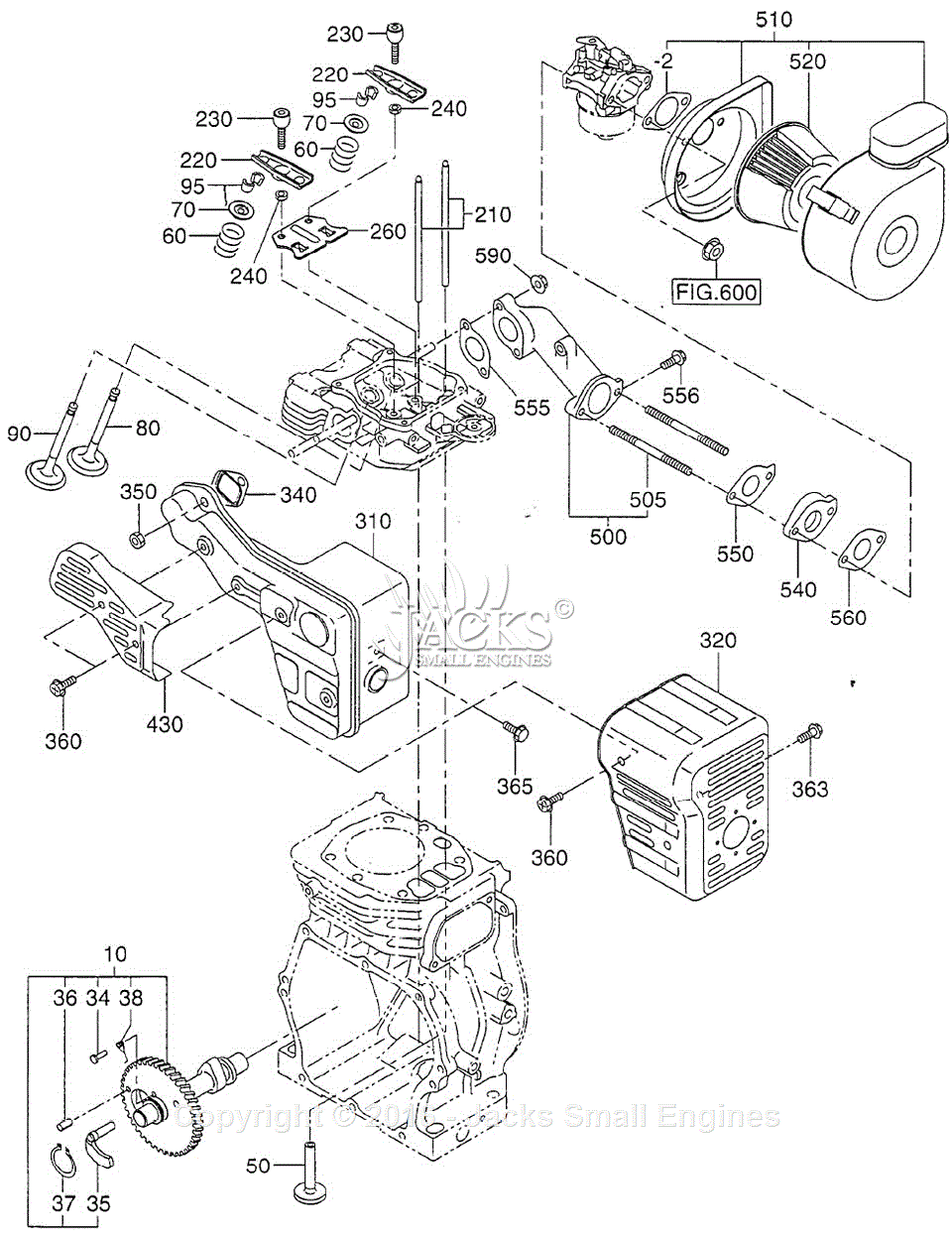 Robin/Subaru EH17-2 (1) Parts Diagram for Intake/Exhaust