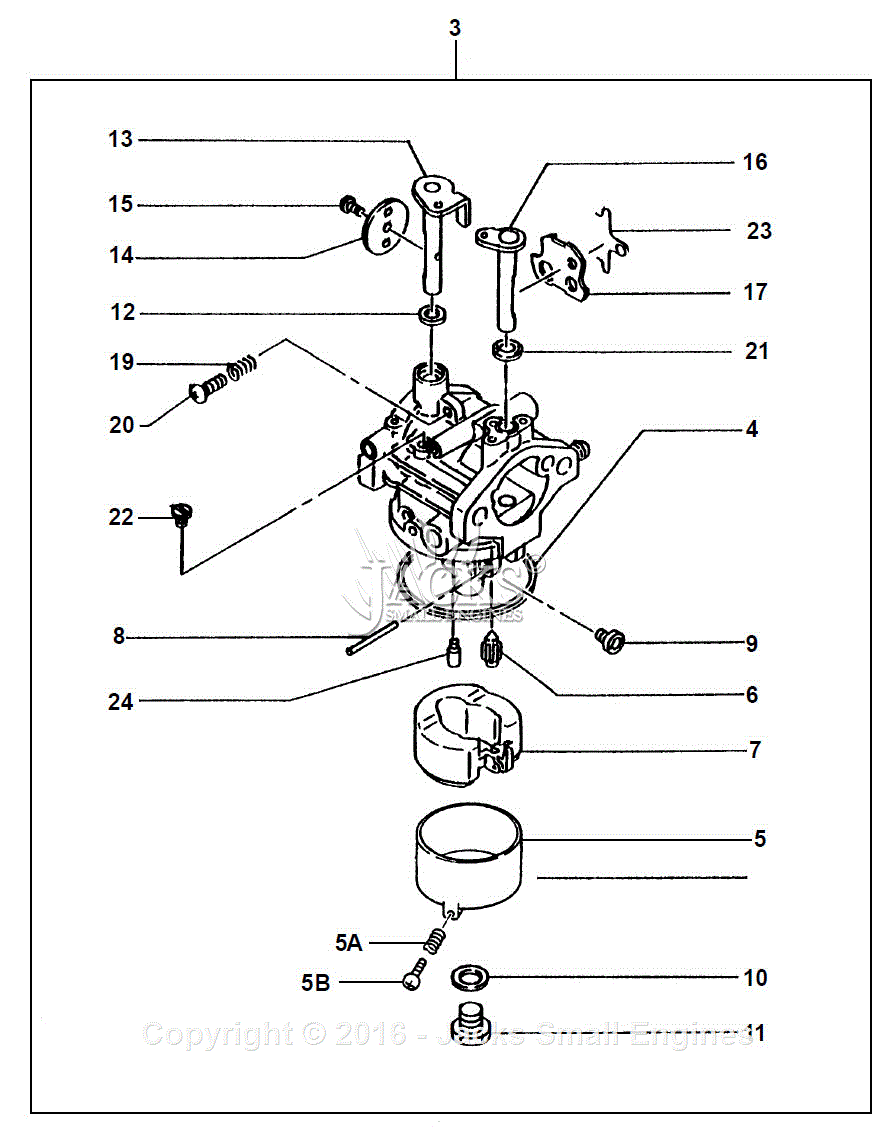 Robin/Subaru EH18V Parts Diagram for Carburetor