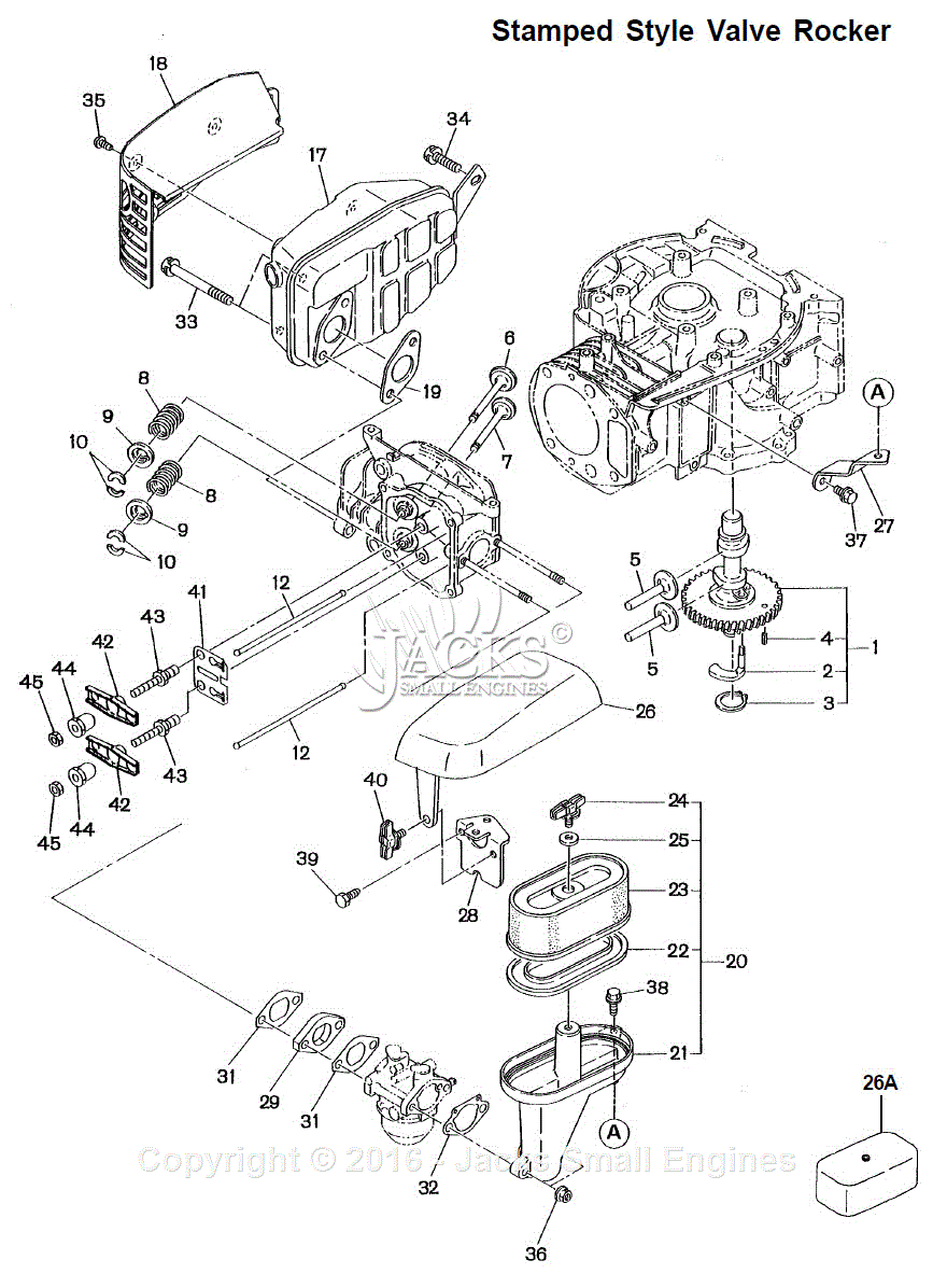 Robin/Subaru EH18V Parts Diagram for Intake/Exhaust-New Style