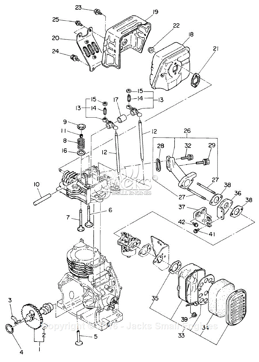 Robin/Subaru EH21 Parts Diagram for Intake/Exhaust