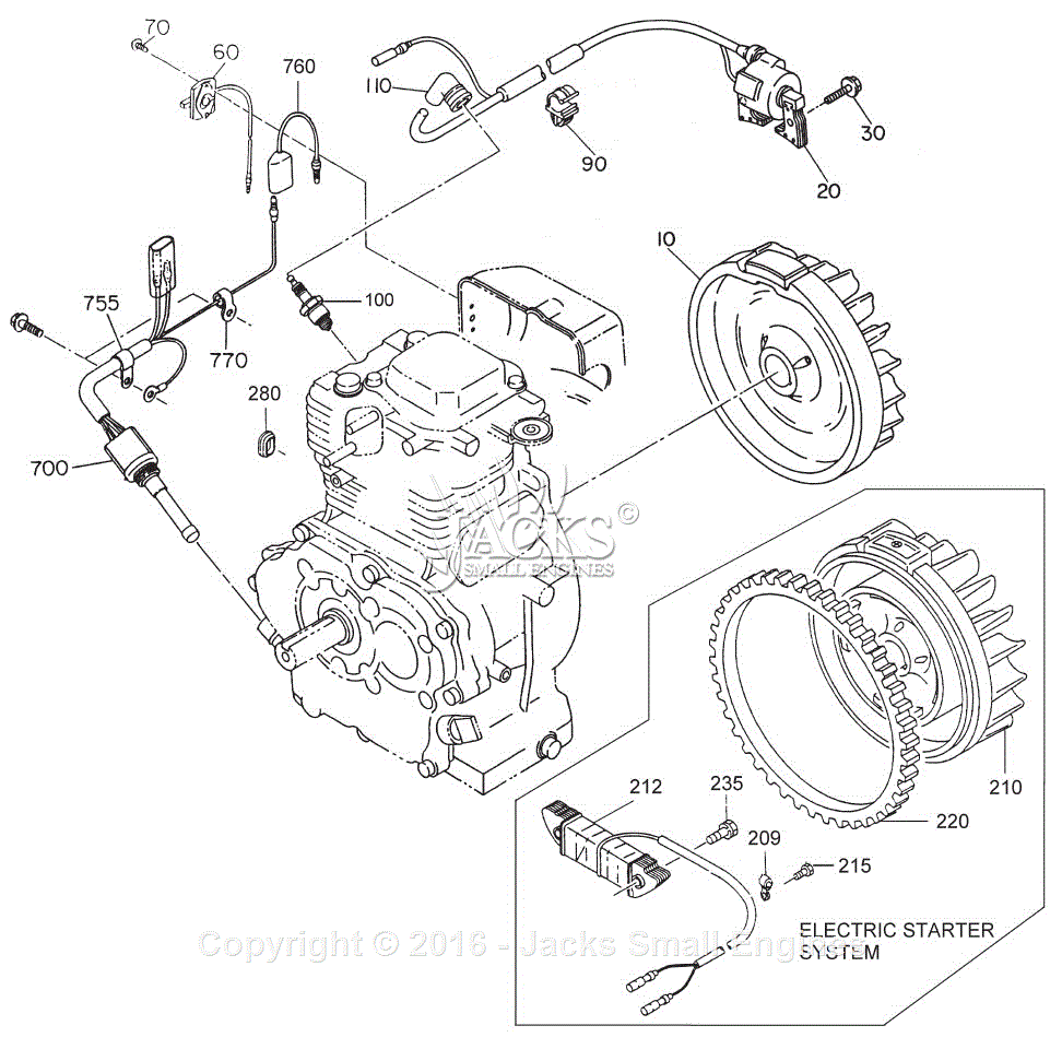 Robin/Subaru EH25 Parts Diagram for Electric Device