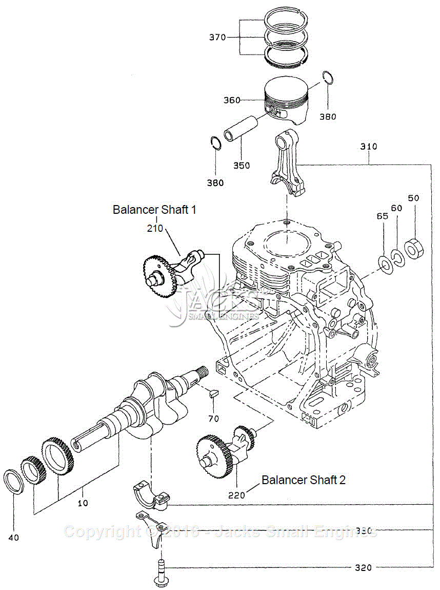 Robin/Subaru EH34 Parts Diagram for Crankshaft.