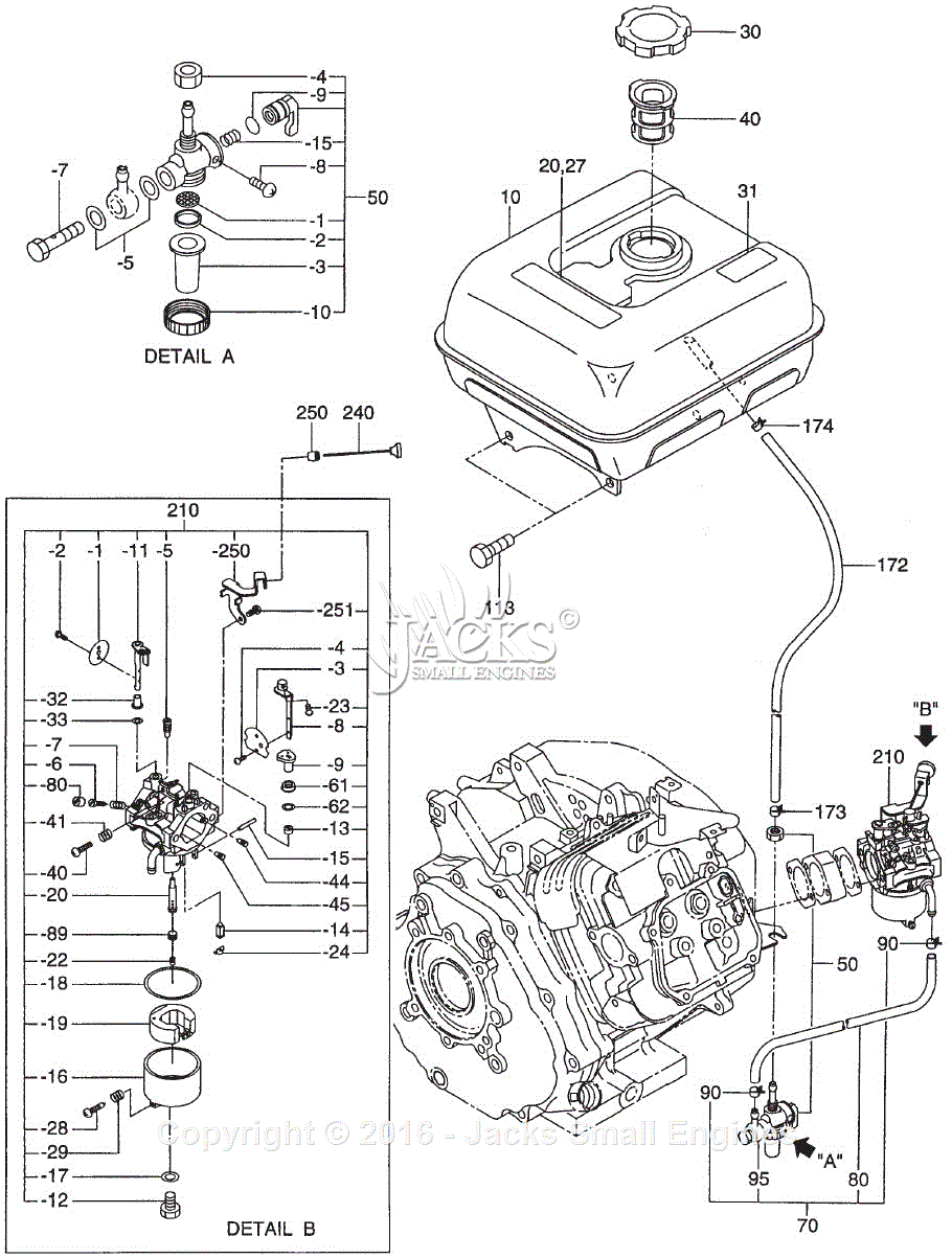Robin/Subaru EH41 Parts Diagram for Tank/Carburetor