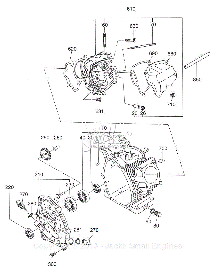 Robin/Subaru EX17 (Rev.07/13) Parts Diagram for Crankcase