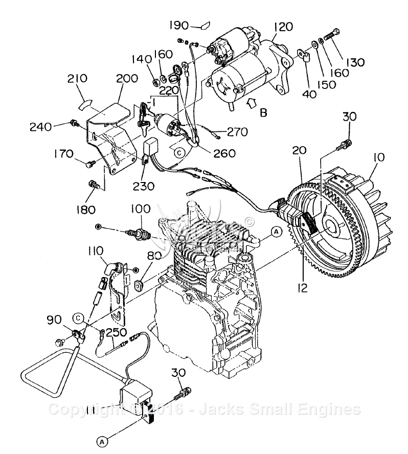 Robin/Subaru EY28 Parts Diagram for Electric Start