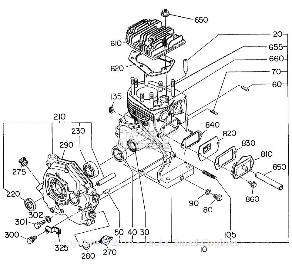 Robin/Subaru EY40 Parts Diagram for Crankcase.