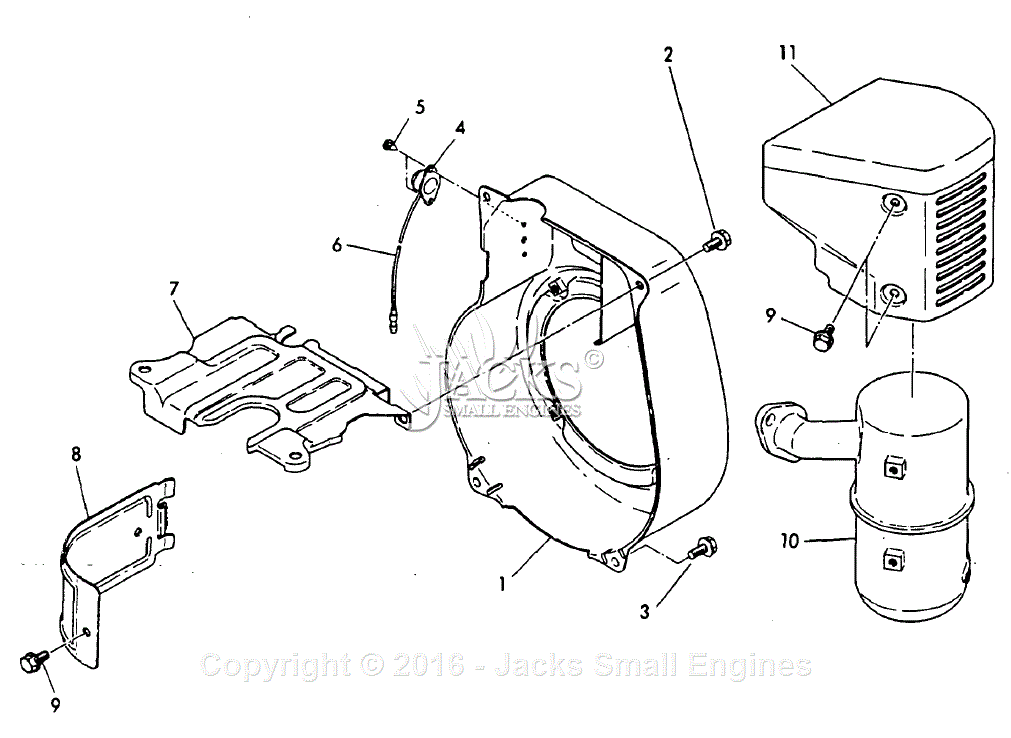 Robin/Subaru W1-185 Parts Diagram for Shrouding/Muffler small engine diagram 