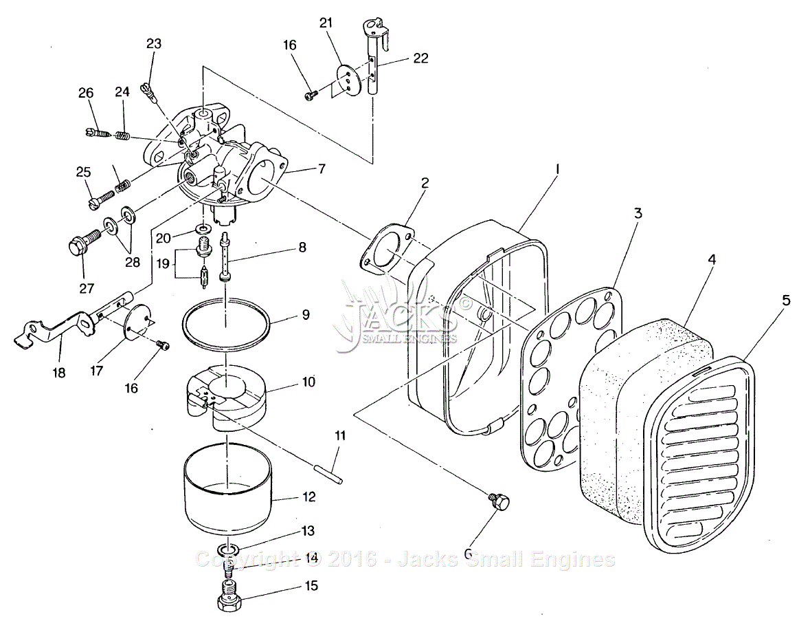 Robin/Subaru W1-230 Parts Diagram for Carburetor/Air Cleaner