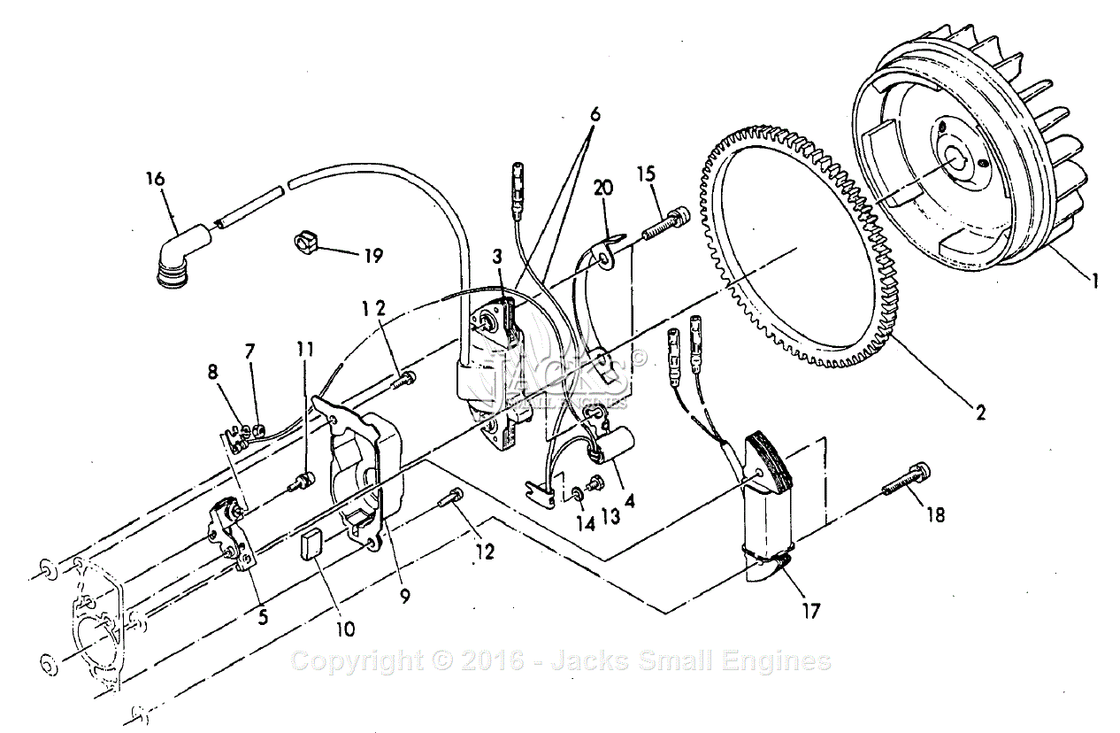 Robin/Subaru W1 390 Parts Diagram for Magneto.