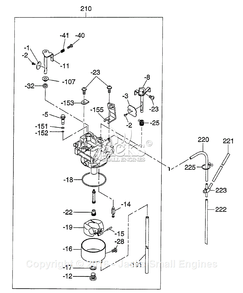 Robin/Subaru R1100 Parts Diagram for Carburetor