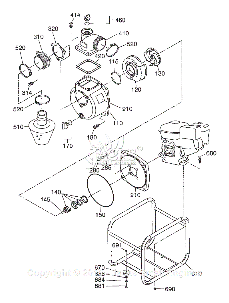 Robin/Subaru PKX220 Parts Diagram for Pump Group