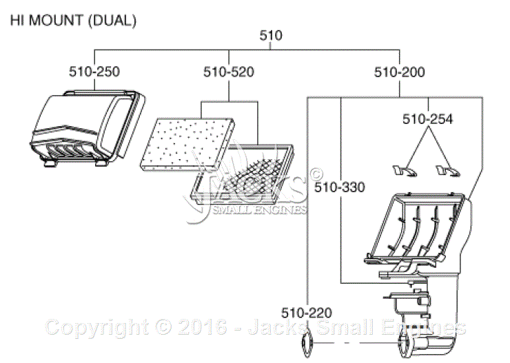 Robin/Subaru PKX401T Parts Diagram for Air Cleaner (Dual)