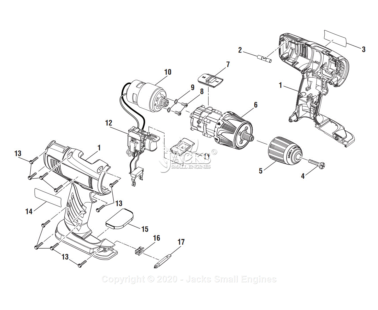 Ryobi P270 Parts Diagram for Parts Schematic