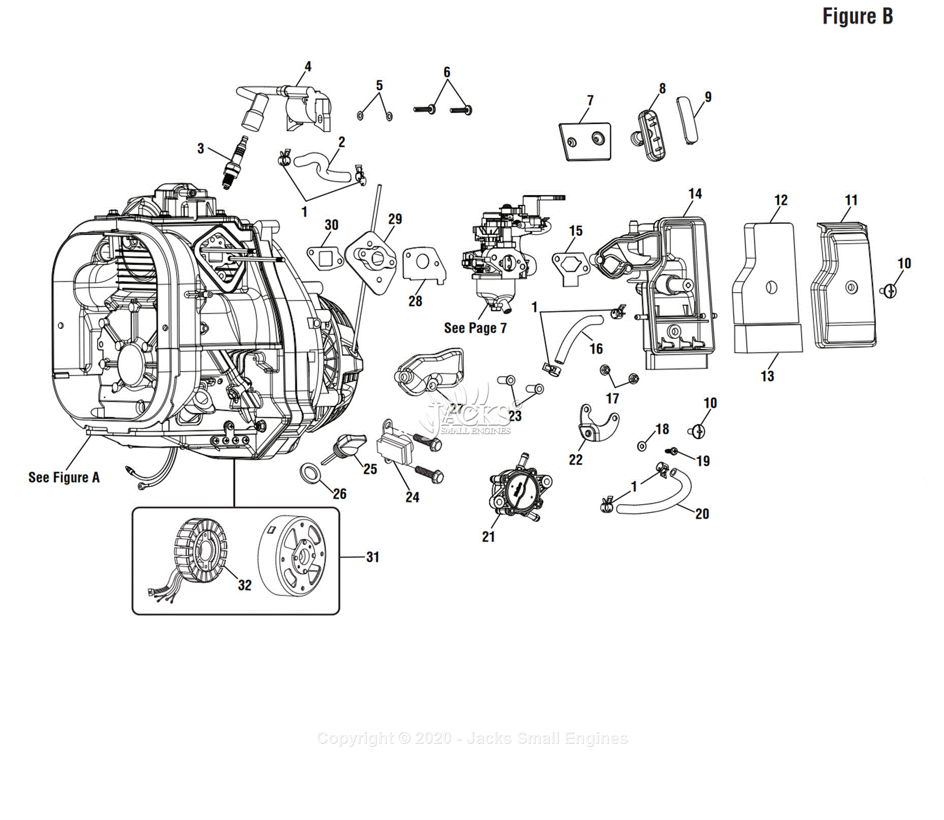 Ryobi RYi2200A Parts Diagram for Figure B