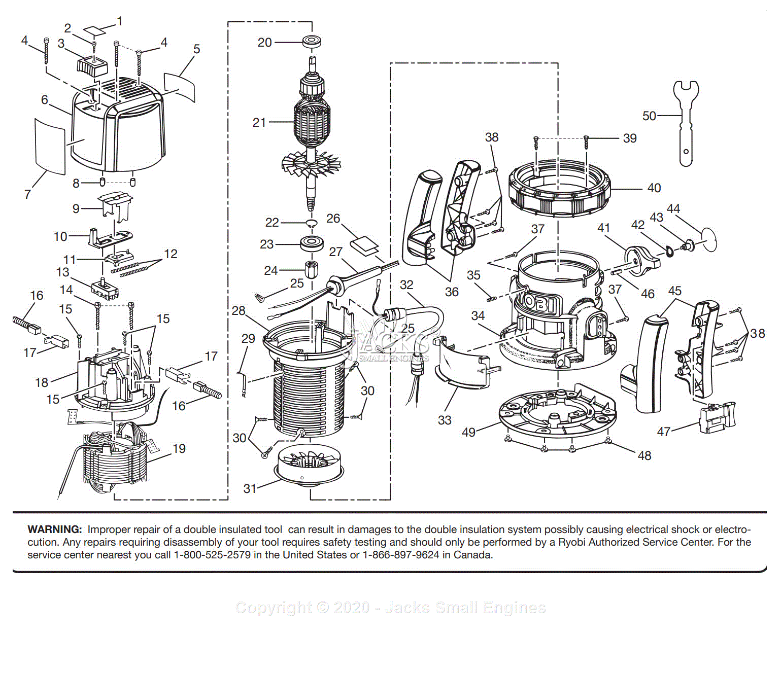 Ryobi R161 Parts Diagram for Parts Schematic