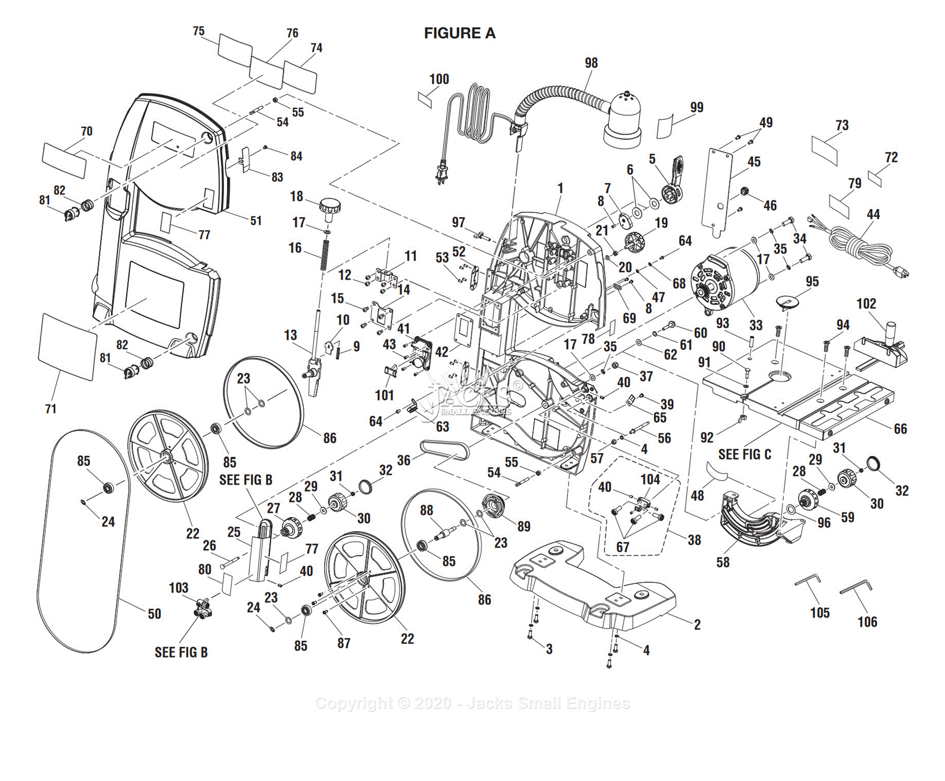 Ryobi Bs903 Parts Diagram For Figure A