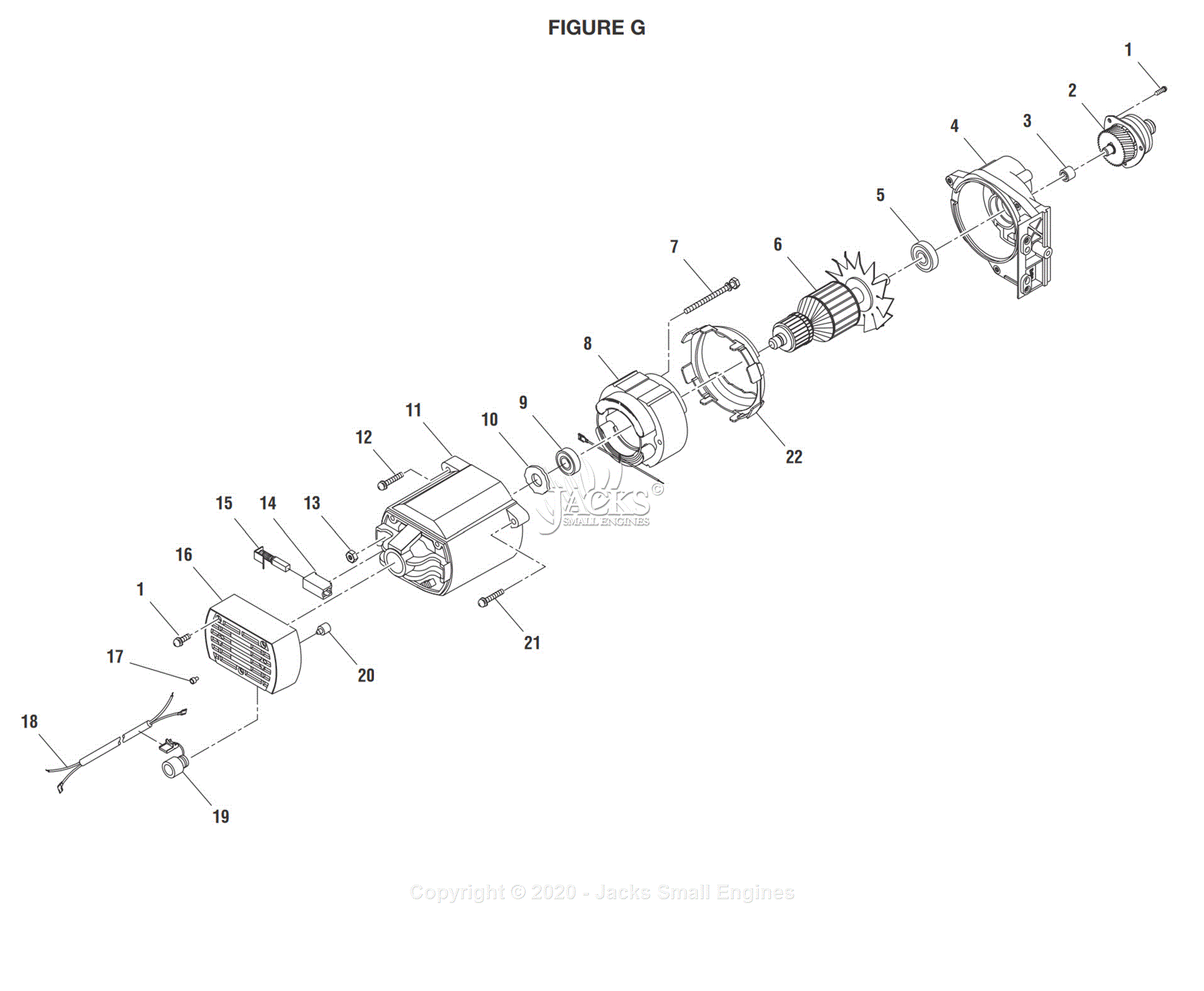 Ryobi BTS11 Parts Diagram for Figure G