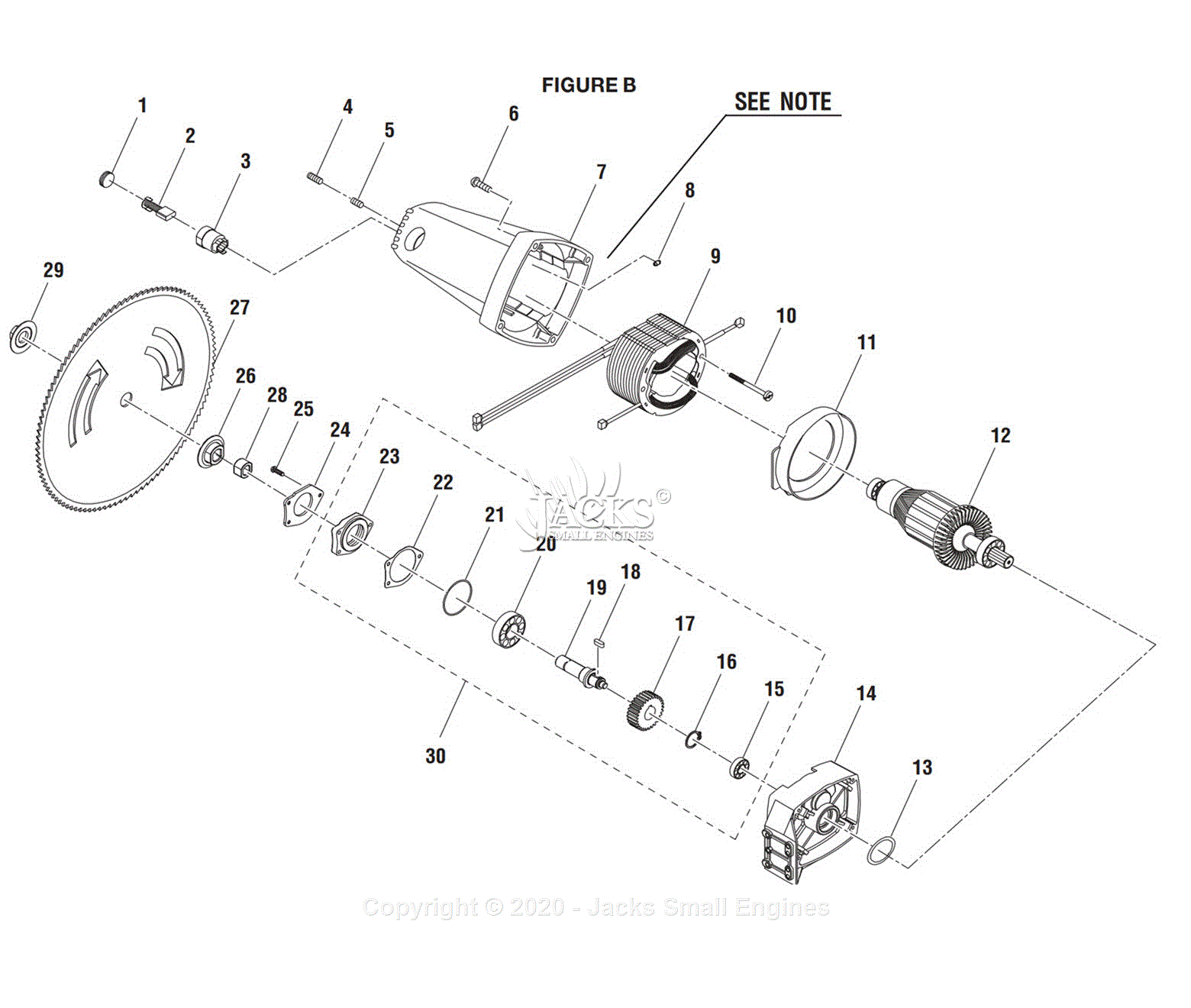 Ryobi Bts15 Parts Diagram For Figure B