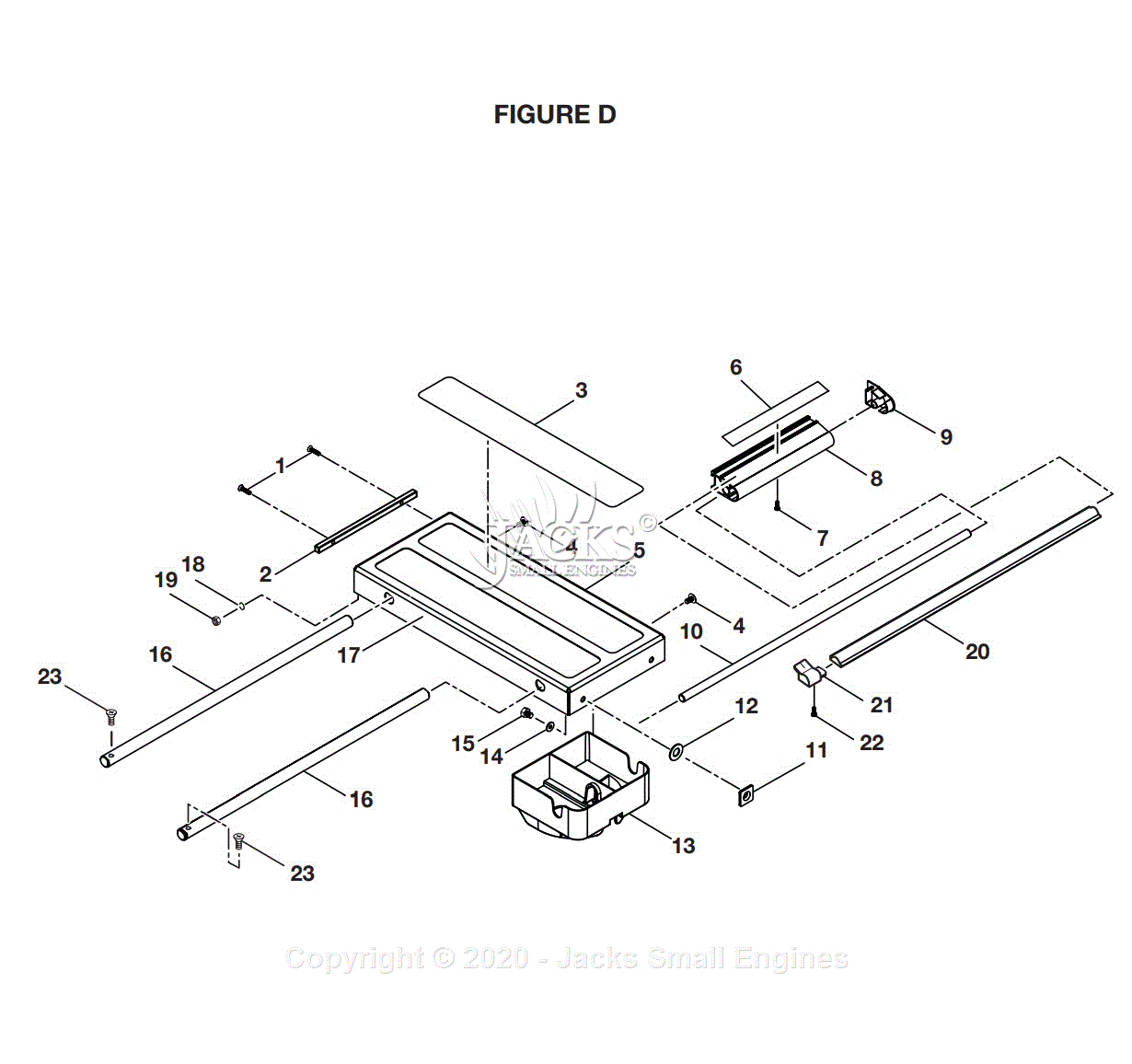 Ryobi BTS20R Parts Diagram for Figure D