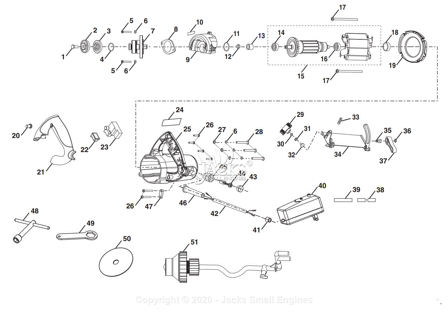 Ryobi TC400 Parts Diagram for Parts Schematic