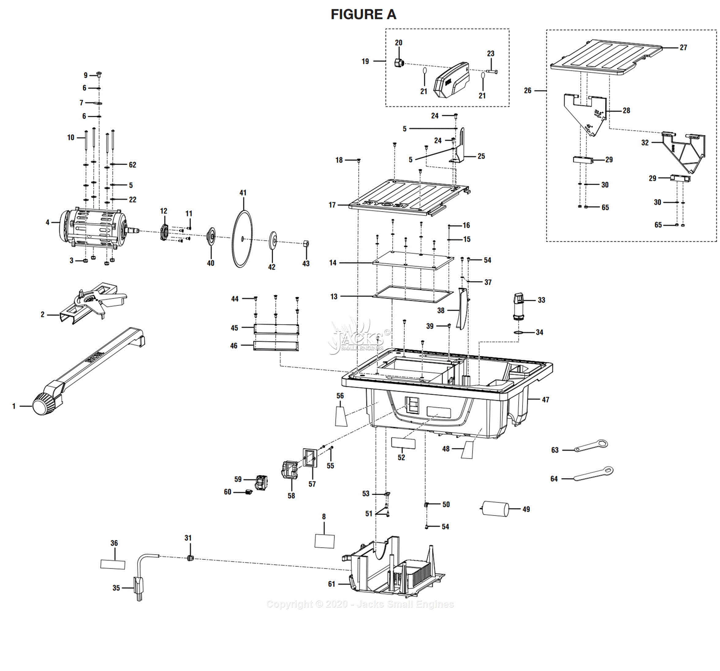 Ryobi WS721 Parts Diagram for Parts Schematic