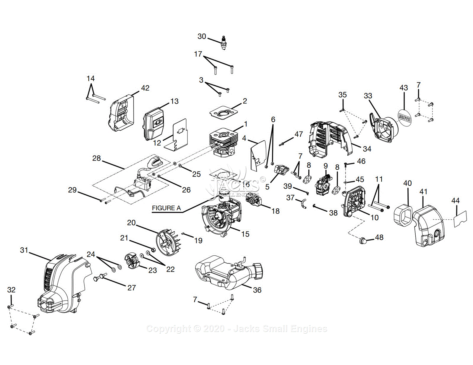 Ryobi RY60511A Parts Diagram for Parts List B