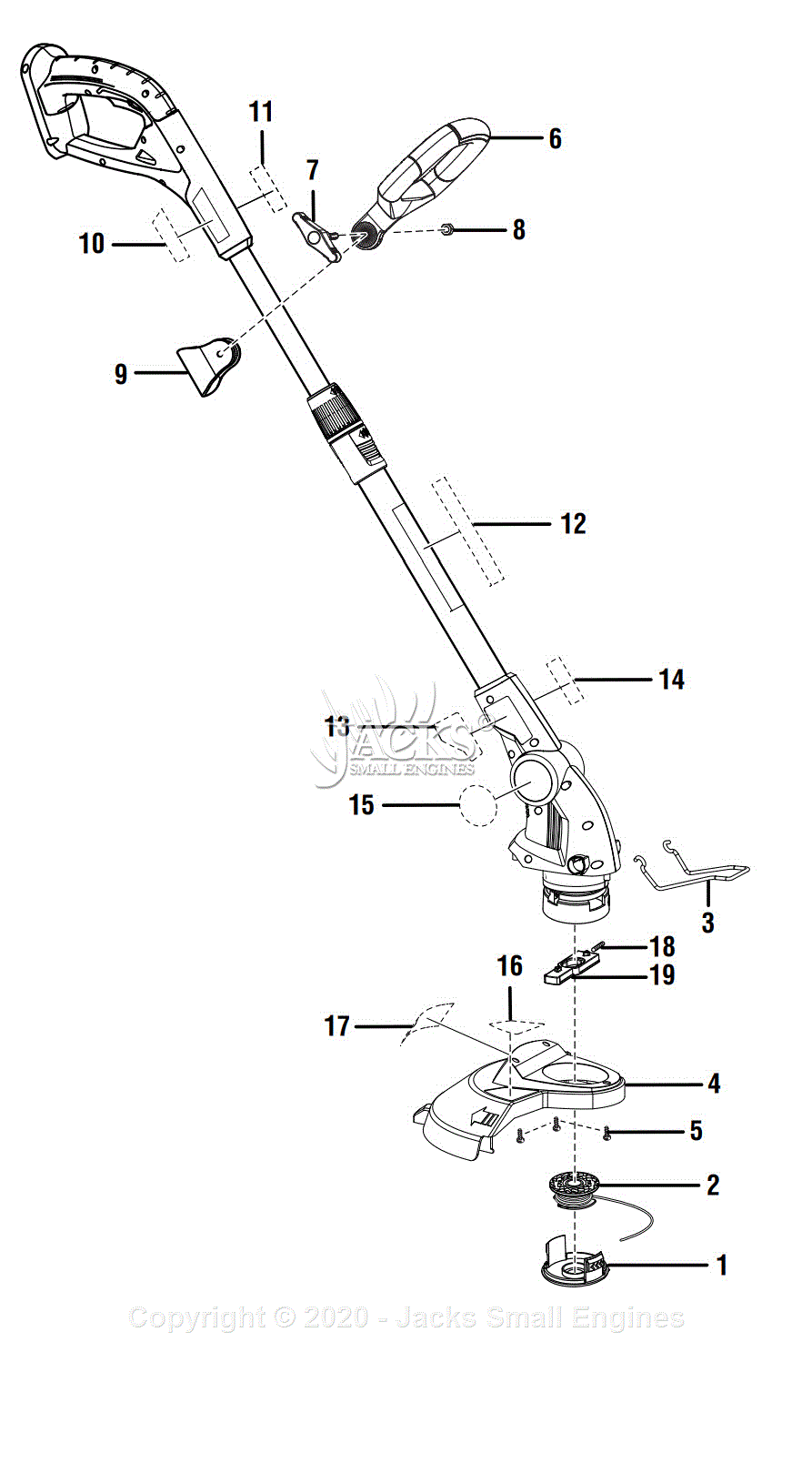 bjerg krabbe klippe Ryobi P2005 Parts Diagram for Parts Schematic