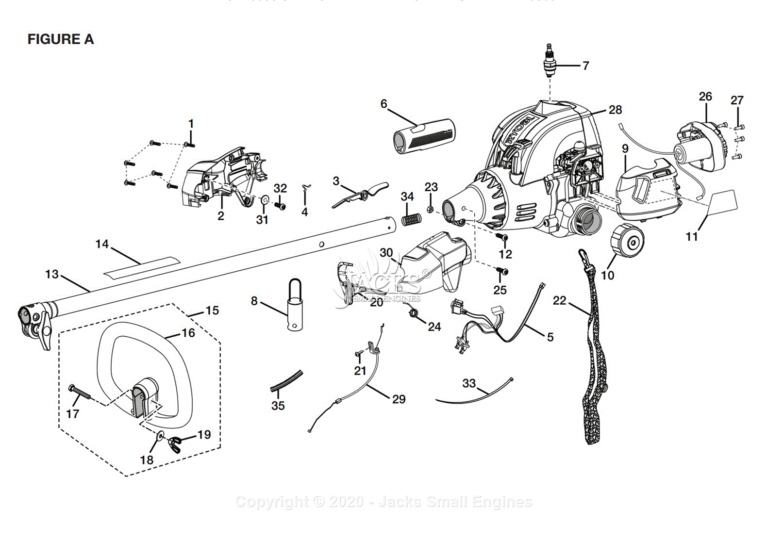 Ryobi Ry29550 Parts Diagram For Figure A