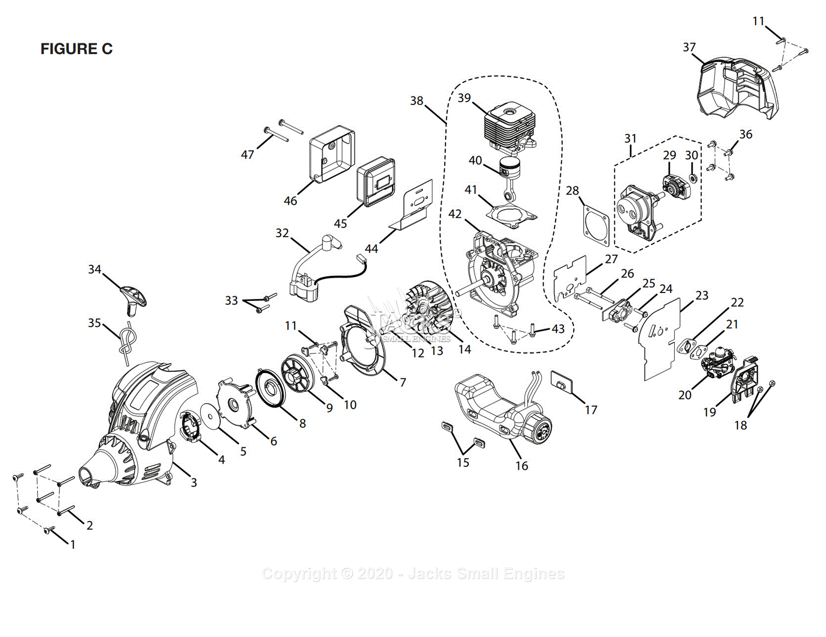 Ryobi RY29550 Parts Diagram for Figure C