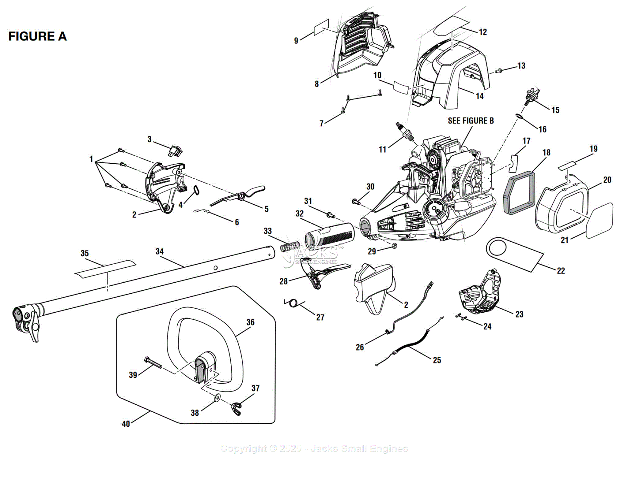 Ryobi RY34006 Parts Diagram for Figure A