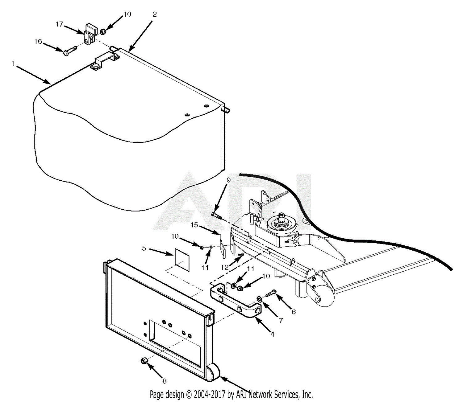 Scag 9075 GC F4 Fabric Grass Catcher Parts Diagram for Grass