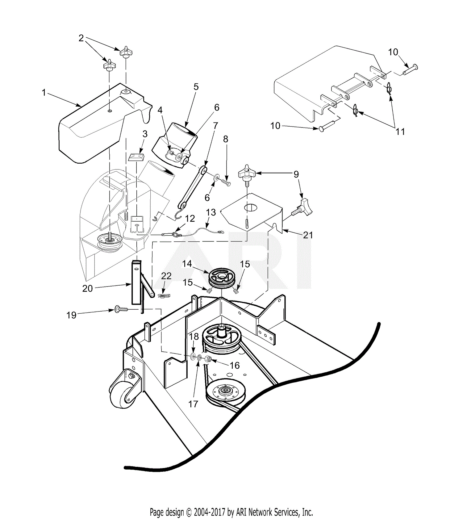 Scag GC-STC Grass Catcher With P/N 9015 Parts Diagram for Blower ...