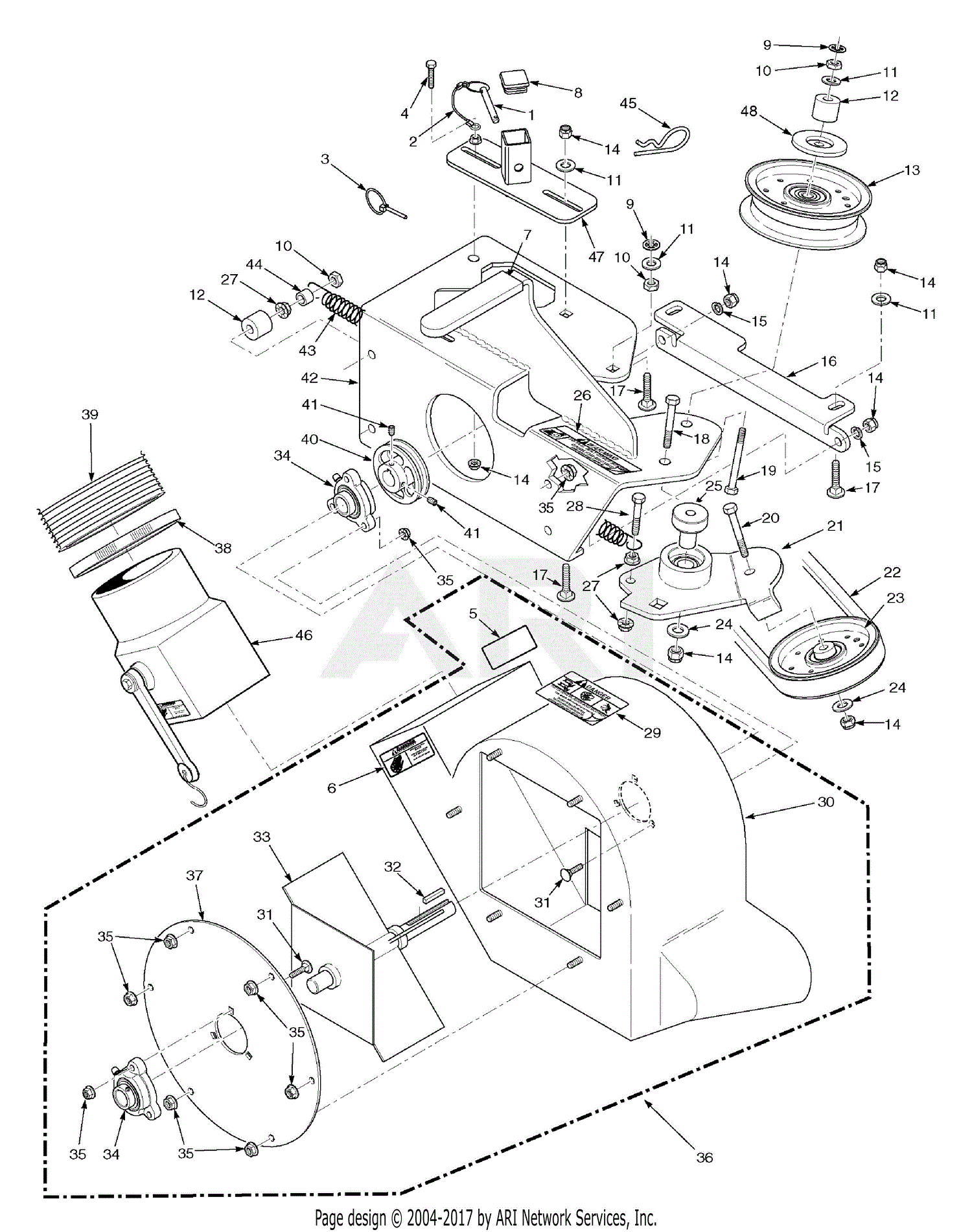 Scag GC-STWC-61V Grass Catcher (S/N B8400001-B8499999) Parts Diagram ...