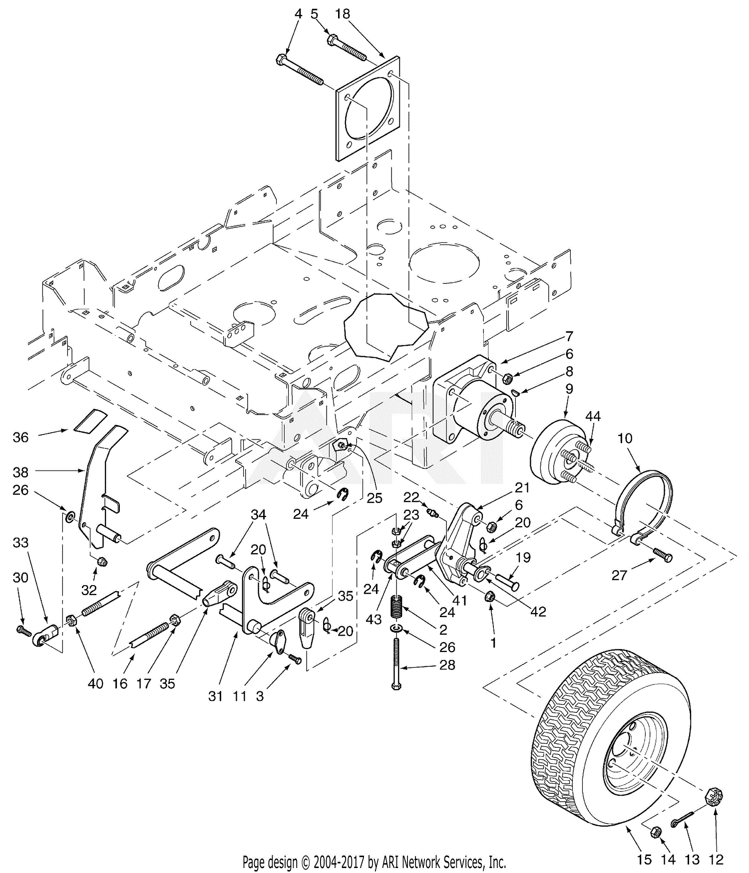 Scag STC48V-26BS (S/N D6500001-D6599999) Parts Diagram for Brake Components