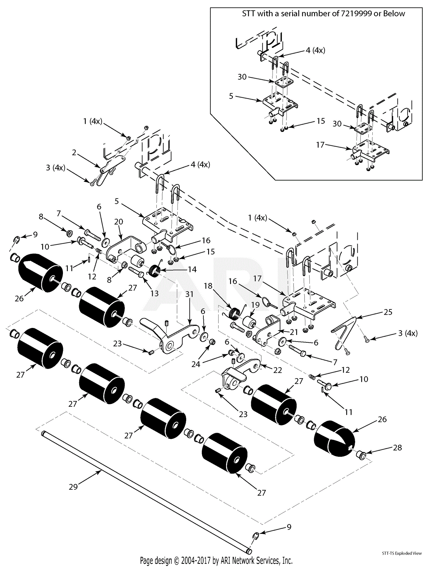  Scag  STT TIGER  STRIPER  with part number 9269 Parts Diagram 
