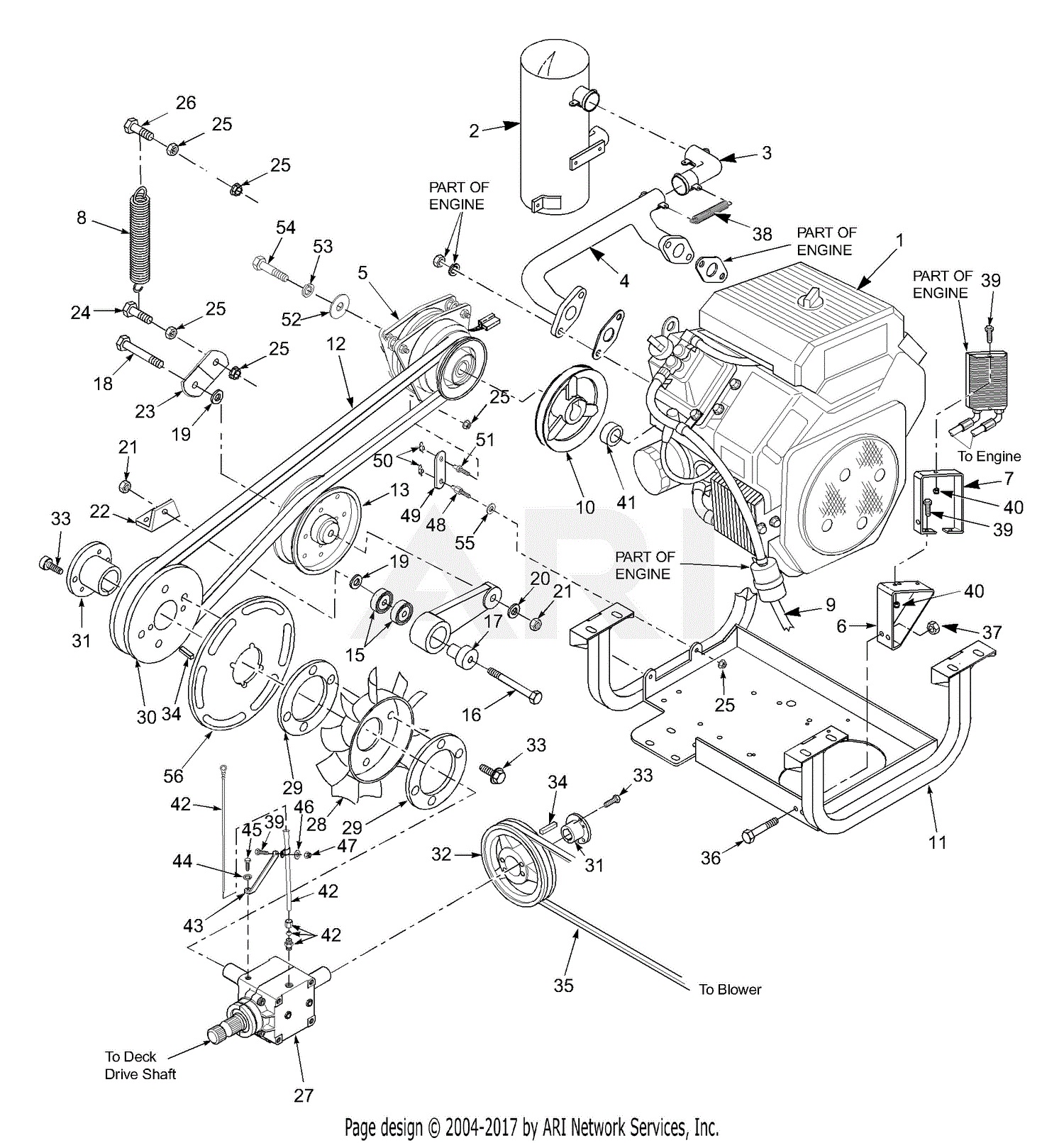 Scag SCR48-25CH Cougar (S/N 5590001-559999) Parts Diagram for Engine ...