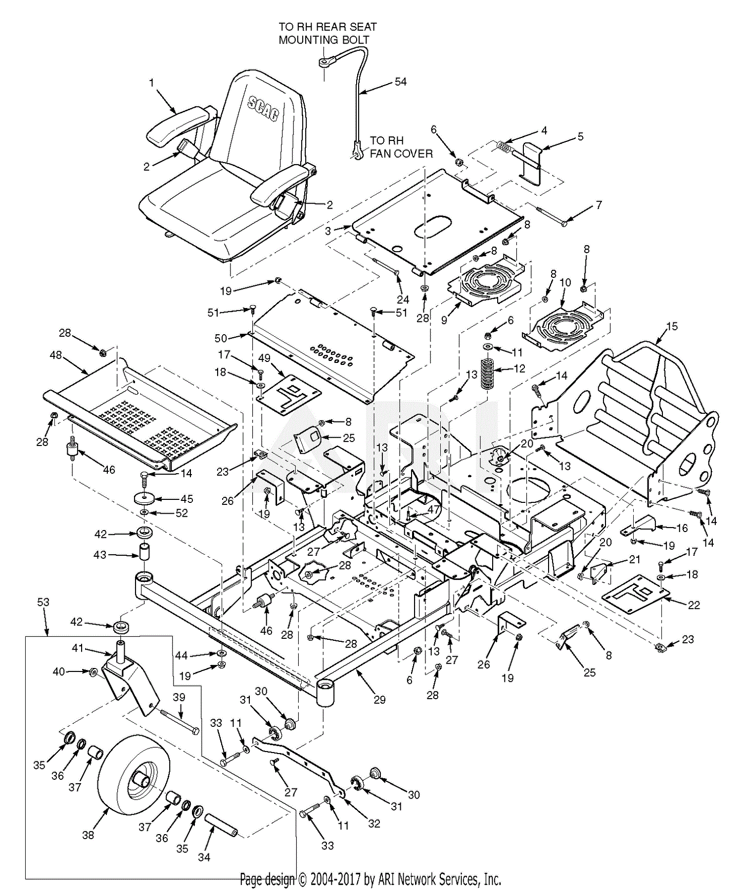 Scag SFZ4818FS (Freedom Z) (S/N J8100001J8199999) Parts Diagram for