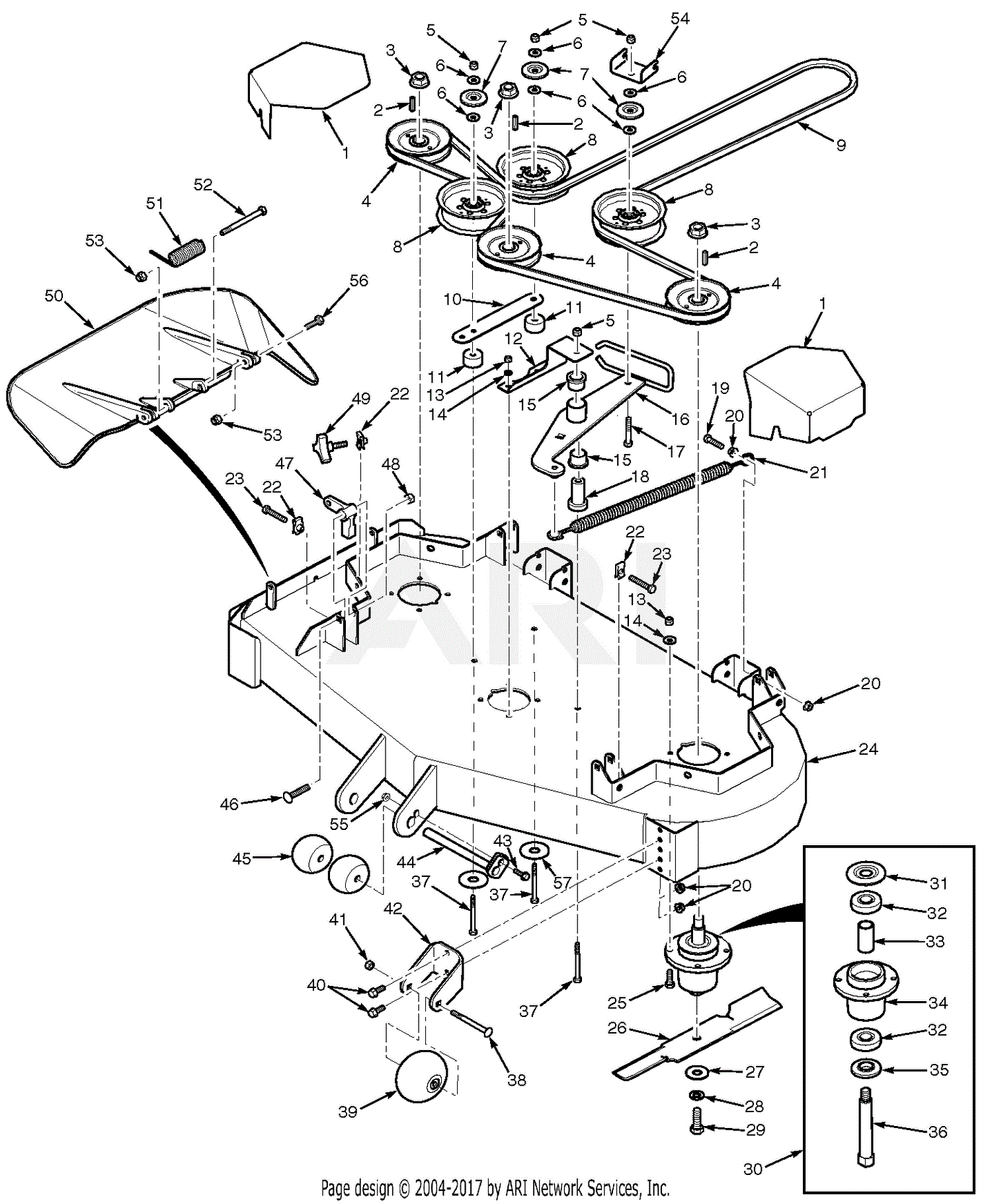 Scag SFZ61-30BS (Freedom Z) (S/N G6800400-G6899999) Parts Diagram for ...