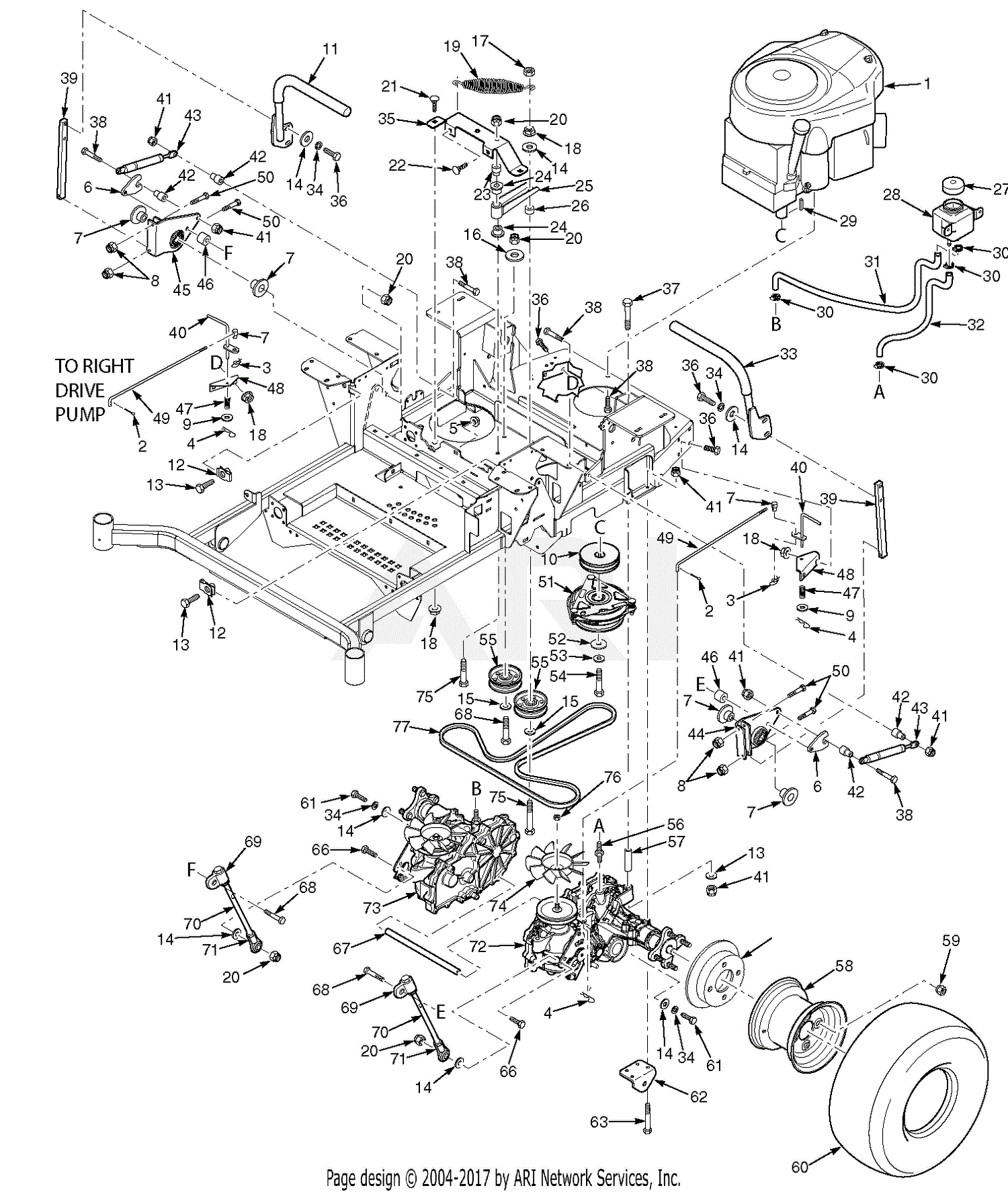 Scag SFZ61-30BS (Freedom Z) (S/N G6800400-G6899999) Parts Diagram for ...