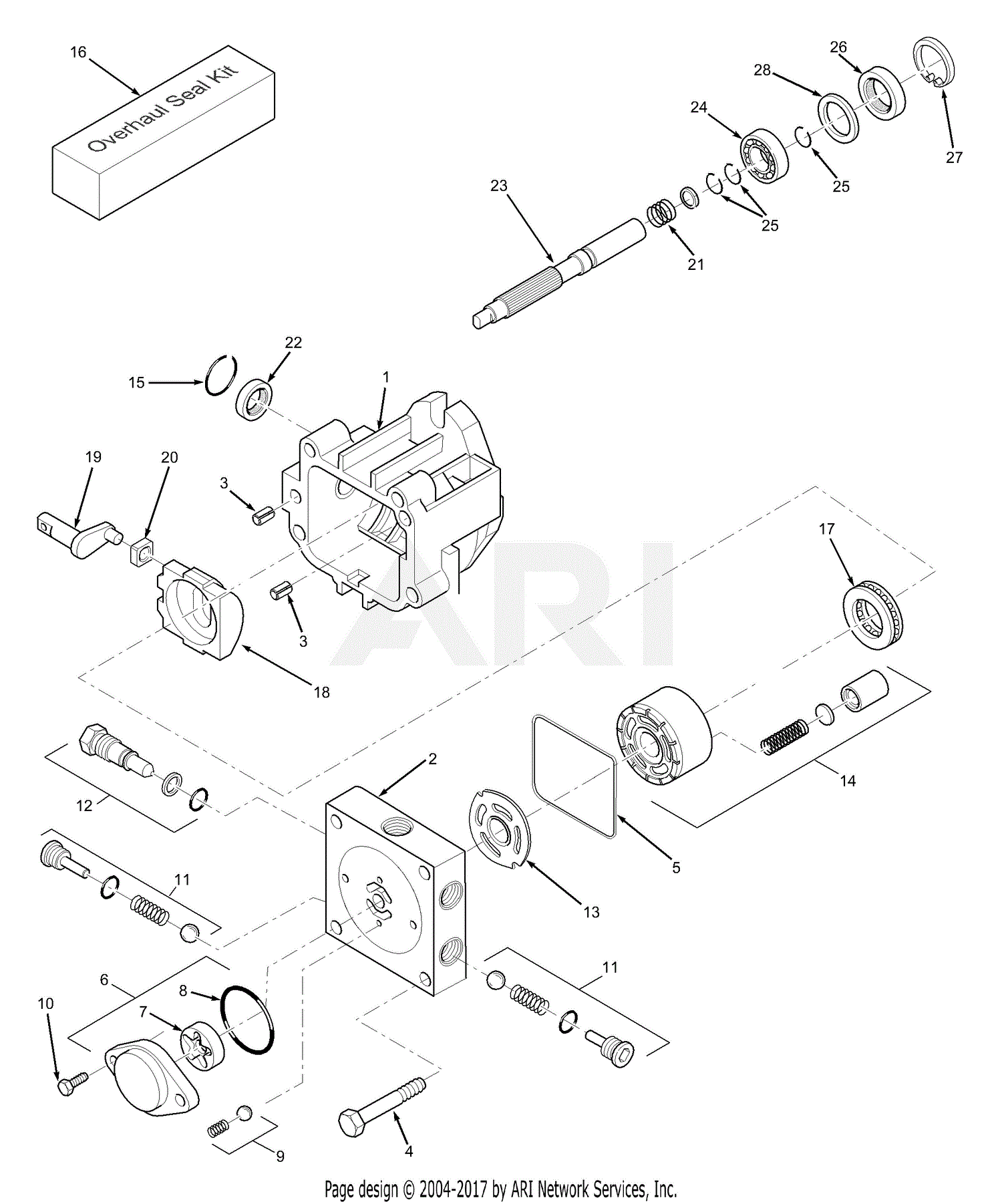 Scag STT-31BSD (S/N 7800001-8599999) Parts Diagram for Hydraulic Pump ...