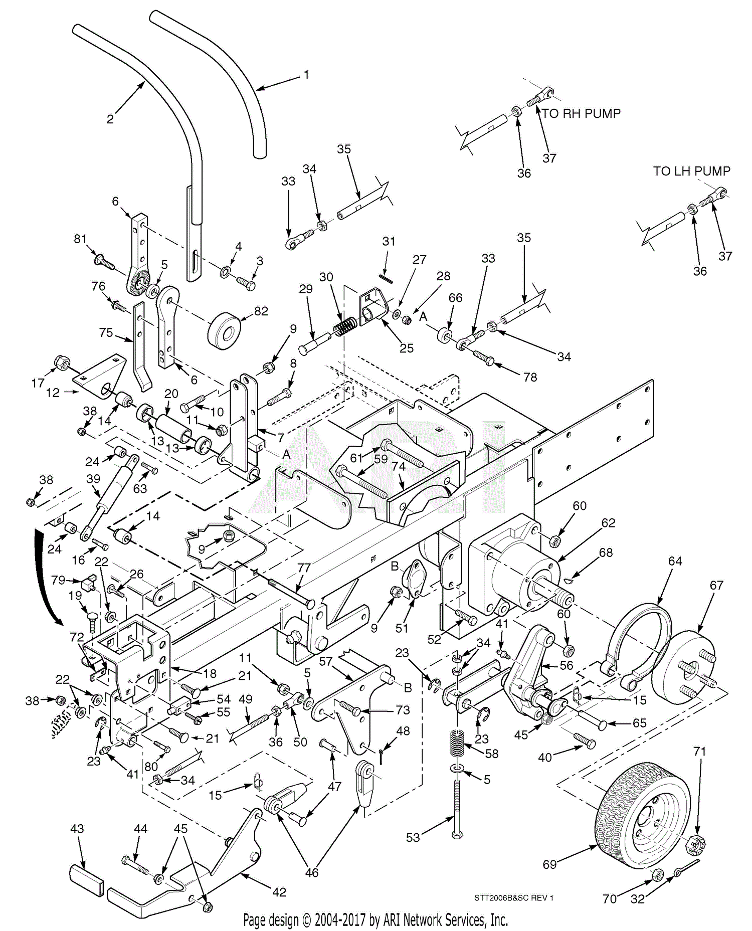 Scag SMST 72A Turf Tiger S N E0000001 E0099999 Parts Diagram for