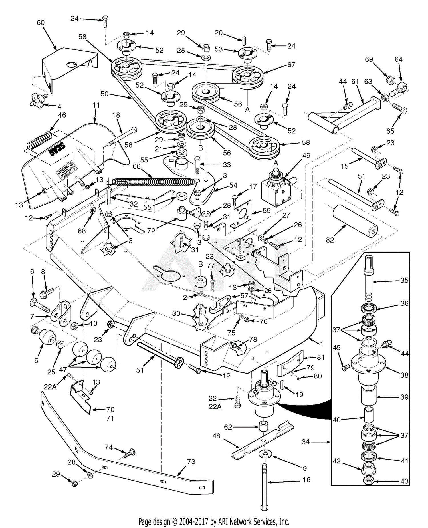 Scag SMT-61V (BVAC, BV) Turf Tiger (C8700001-C8799999) Parts Diagram ...