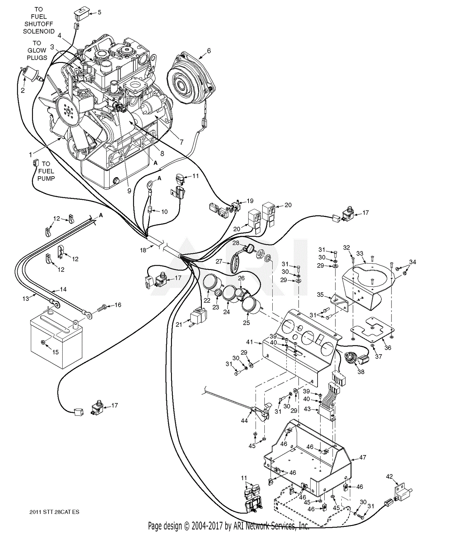 Scag SMT-72V (S/N F7200001-F7299999) Parts Diagram for Electrical ...