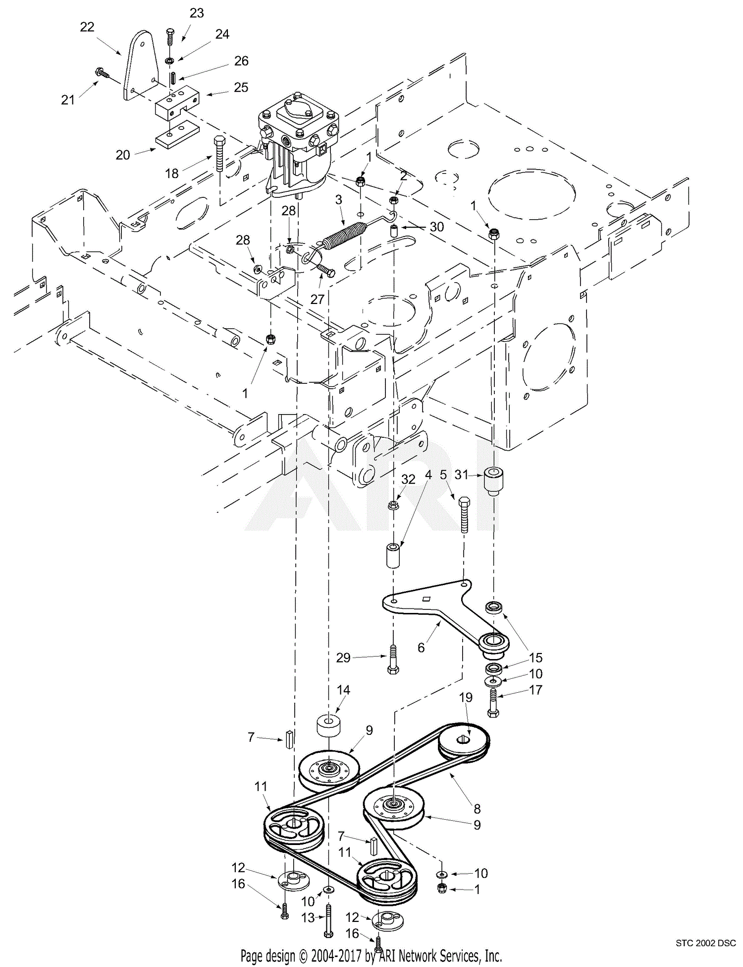 Scag STC52A23KA (S/N 76700017679999) Parts Diagram for Drive System