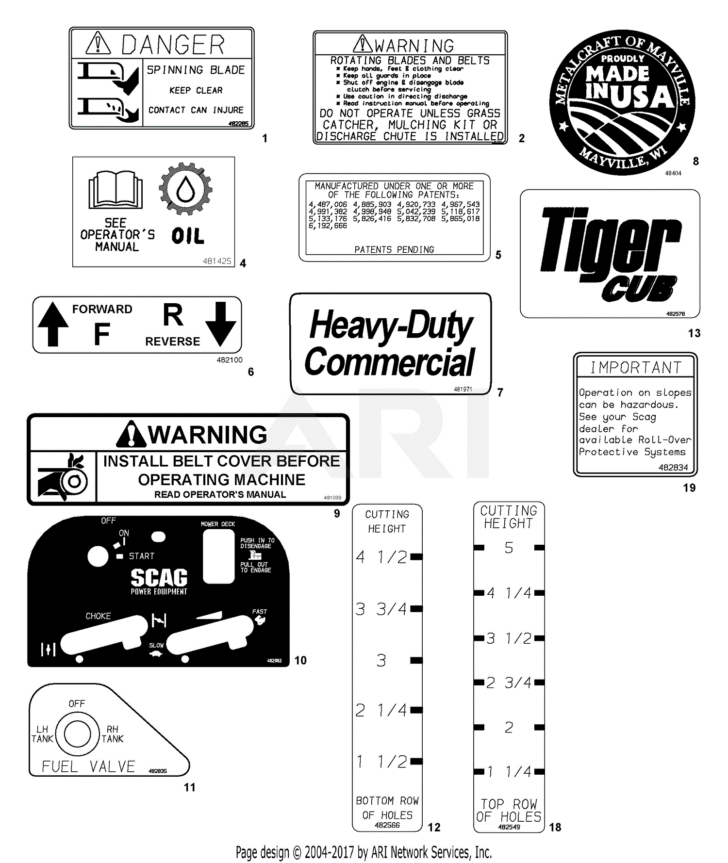 Scag SMTC-48A Tiger Cub (S/N A5400001-A5499999) Parts Diagram For ...