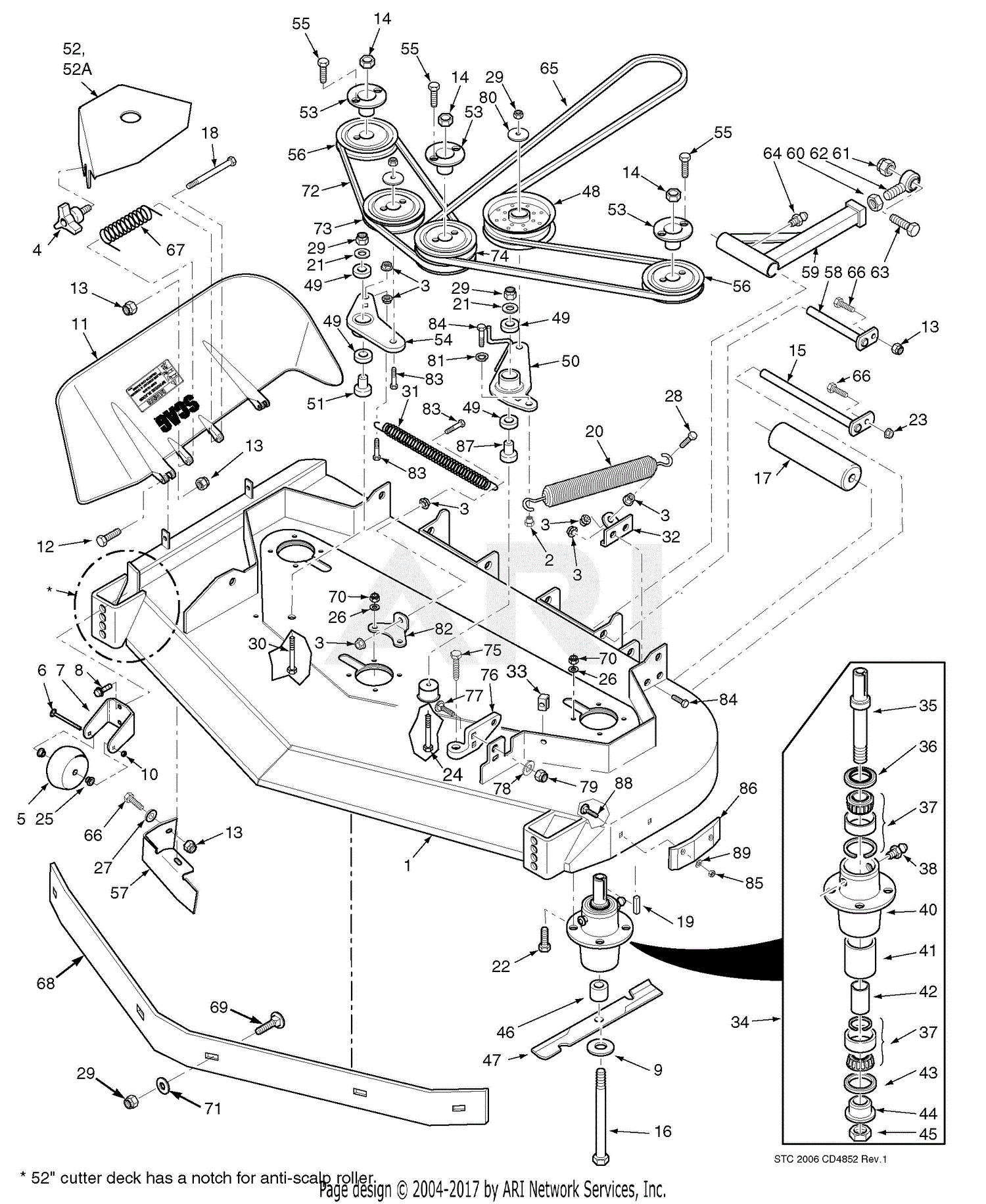 Scag SMTC-48V Tiger Cub (S/N C7000001-C7099999) Parts Diagram for 48V