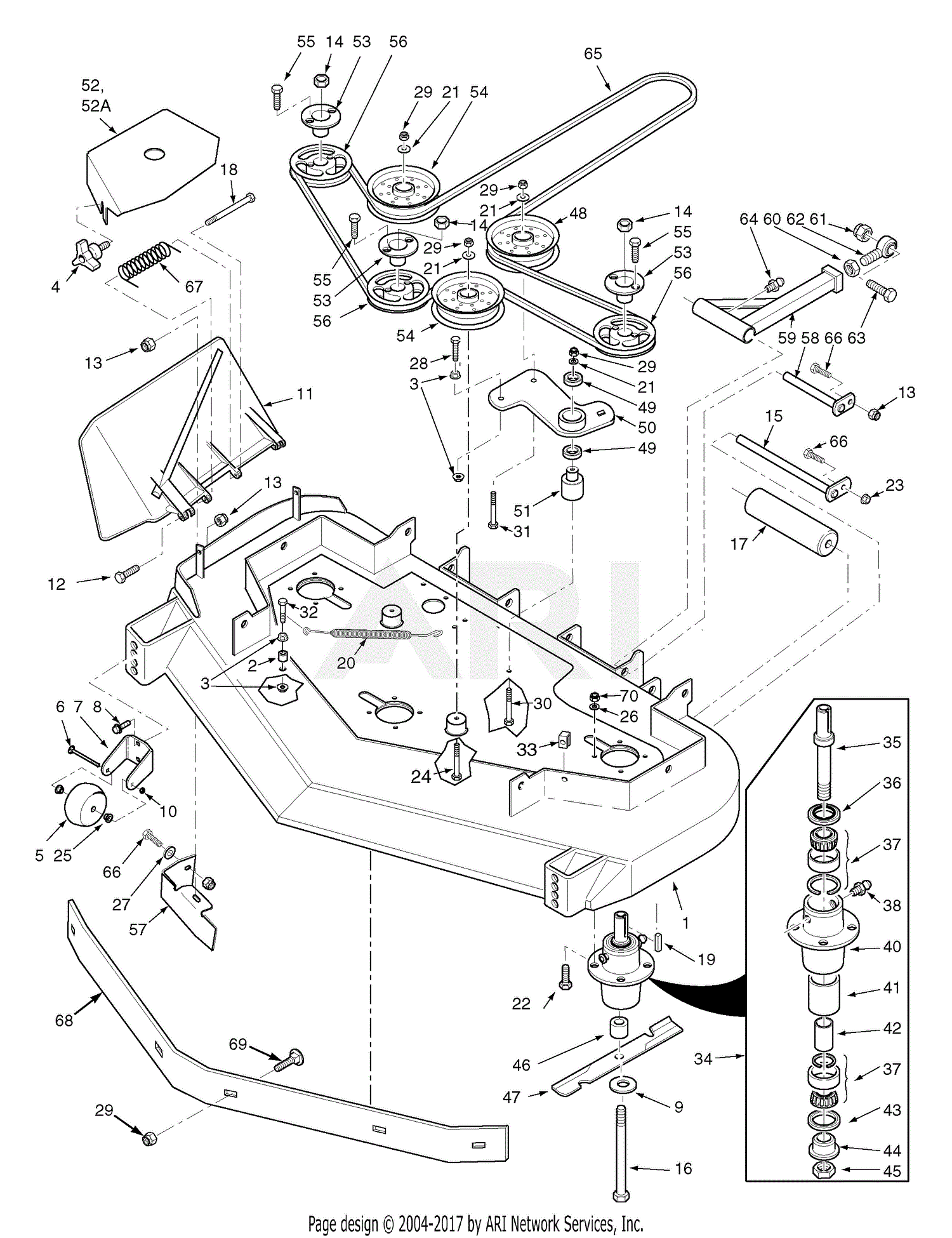 Scag STC52A 24HN Tiger Cub S N A5300001 A5399999 Parts Diagram