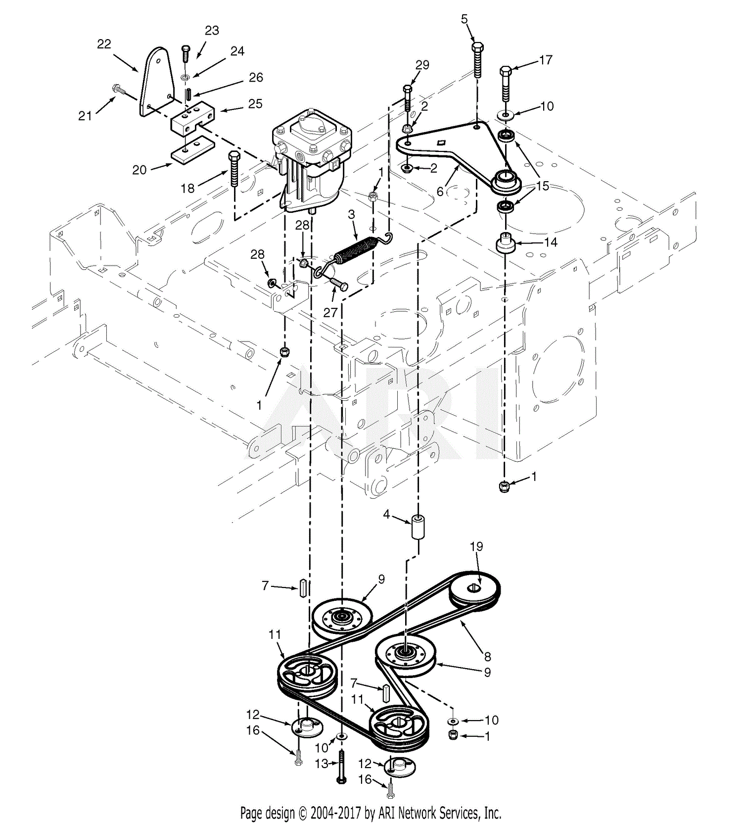 Scag STWC61A-27CV Wildcat (S/N 9660001-9669999) Parts Diagram for Drive ...