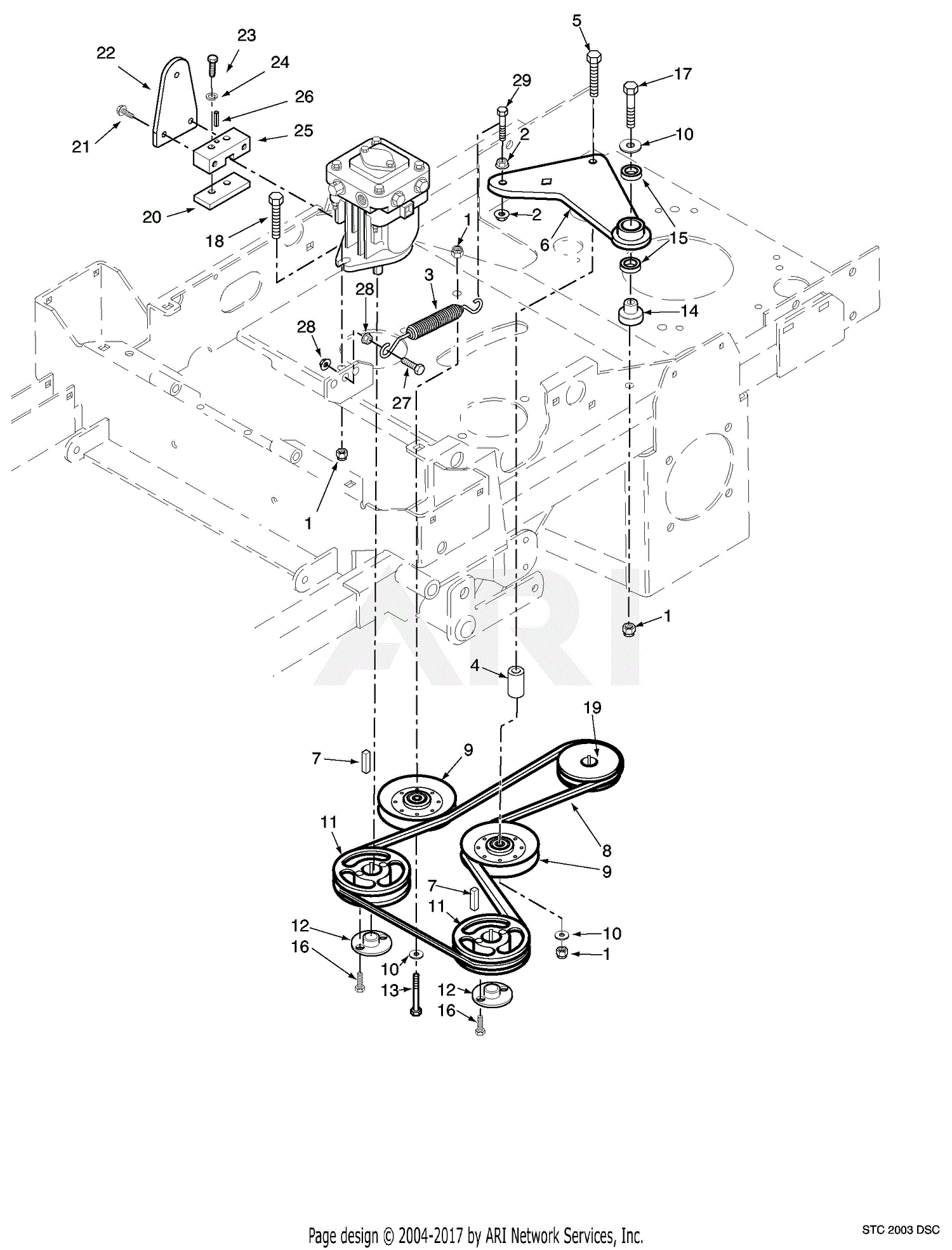 Scag Stc48a 19ka Tiger Cub Sn 9250001 9259999 Parts Diagram For